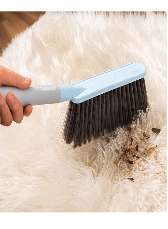 HomeAra 1PCS Hand Broom Cleaning Brush Soft Bristle Hand Brush with Long Handle Multi-Functional Dusting Brush for Bed, Car, Sofa, Furniture, Clothes, and Carpet (Blue,15.7 Inch) - Image 5